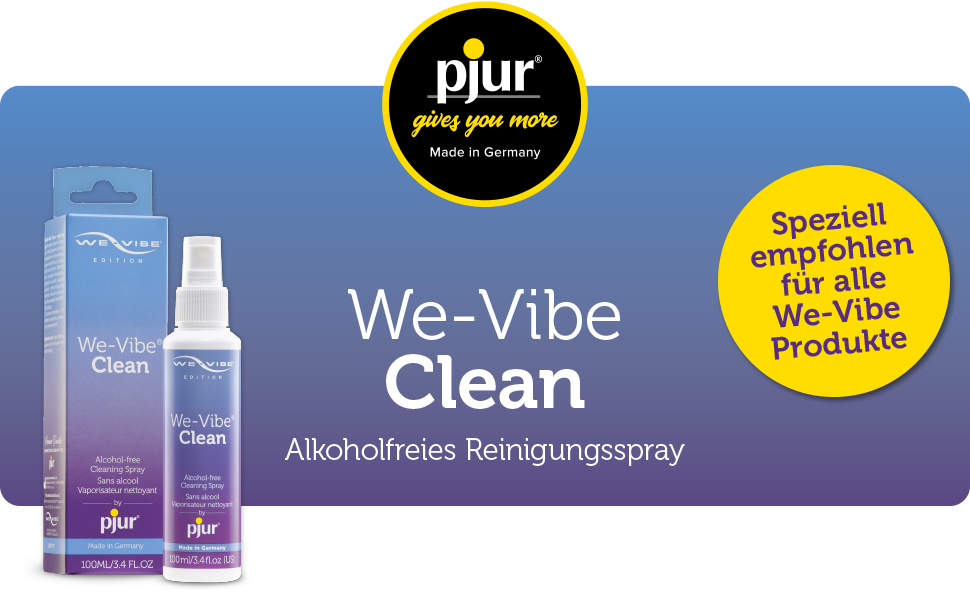 A bottle of We-Vibe Clean, formulated for We-Vibe products.